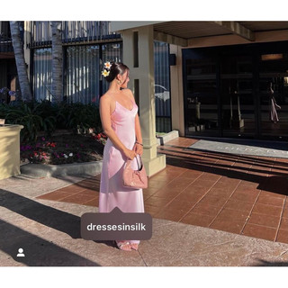 [PASS NEW] ĐẦM LỤA CỔ TIM LƯNG V VIE DRESSESINSILK M