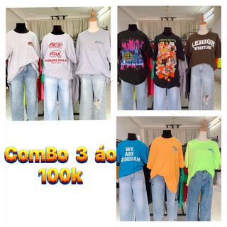 Combo 3 áo thun mỹ 2hand unisex 100k