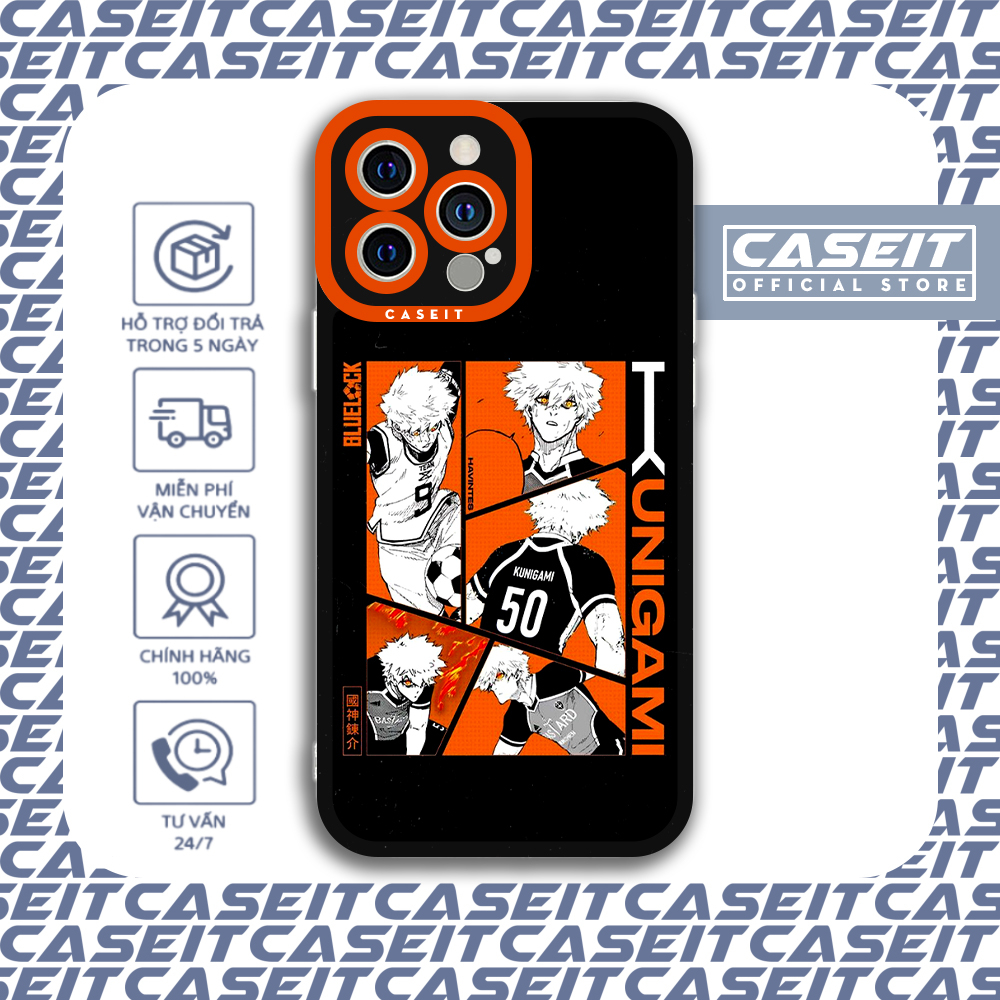 Ốp lưng iphone cạnh vuông Caseit Kunigami Blue Lock Anime aesthetic 8/8plus/x/xs/11/12/13/14/pro/max