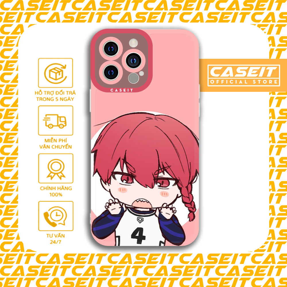 Ốp lưng iphone cạnh vuông Caseit Kurona Ranze Anime Blue Lock aesthetic 8/8plus/x/xs/11/12/13/14/pro