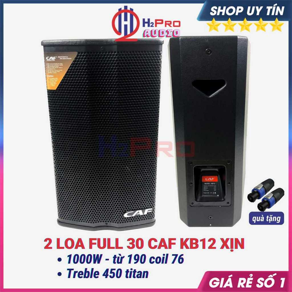 2 Loa Full Bass 30 Caf Kb12 1000W Nhập CN, Từ 190 Coil 76, Treble Kèn 450, Loa Hát Karaoke Gia Đình Cao Cấp-H2Pro Audio