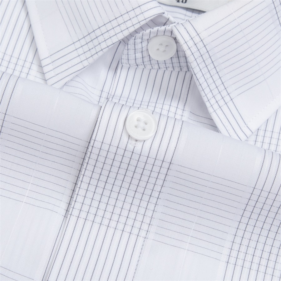 Áo sơ mi nam dài tay ARISTINO phom regular fit, màu trắng kẻ lịch lãm và ấn tượng  - ALS19903