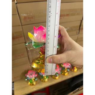[ Combo 2 cây ] Đèn Thờ Cúng Hoa Sen ( thay bóng dể dàng )