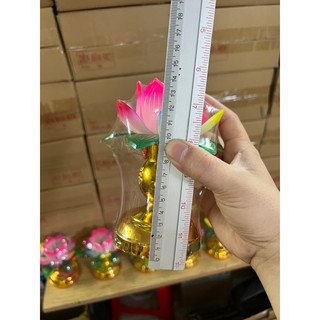 [ Combo 2 cây ] Đèn Thờ Cúng Hoa Sen ( thay bóng dể dàng )
