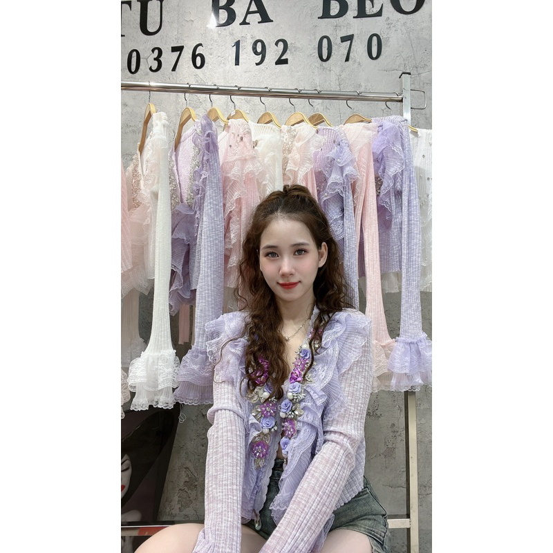 Áo len cao cấp đính hoa