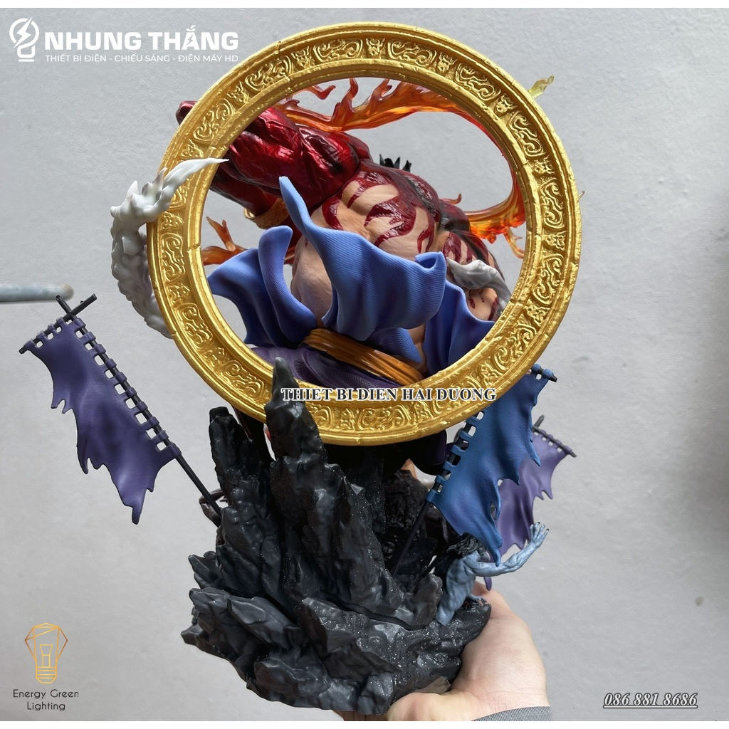 Mô Hình One Piece Monkey D Luffy Gear 4 Cao Cấp OP-001 -  Có Đèn LED - Chiến Đấu Thần Fudo Kaido - 2 Đầu Thế