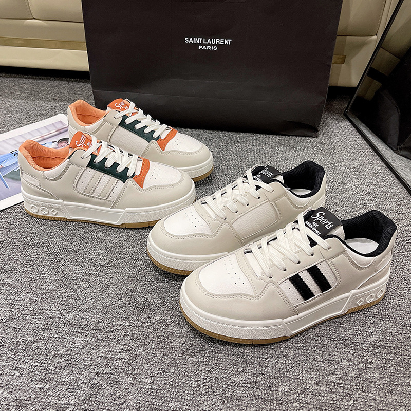 Giày thể thao nữ độn đế 4cm đế bằng tăng chiều cao siêu nhẹ thoáng khí phối màu trẻ trung đi học đi làm đi chơi, M50