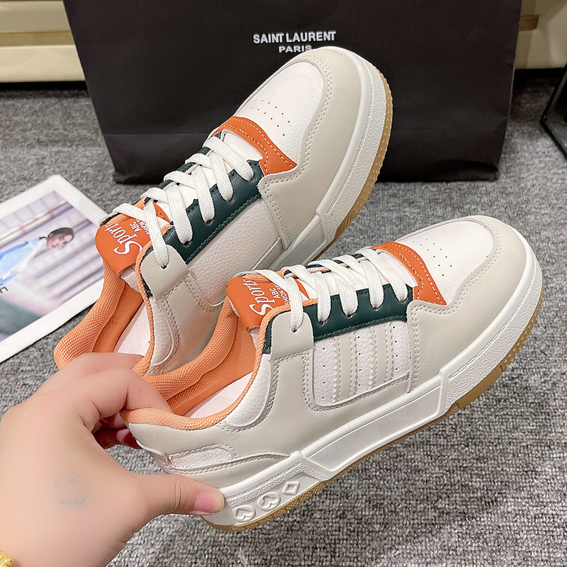 Giày thể thao nữ độn đế 4cm đế bằng tăng chiều cao siêu nhẹ thoáng khí phối màu trẻ trung đi học đi làm đi chơi, M50