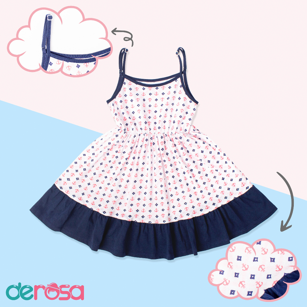 Váy hai dây cho bé DEROSA KIDS đầm bé gái 1 - 5 tuổi ASKD475V