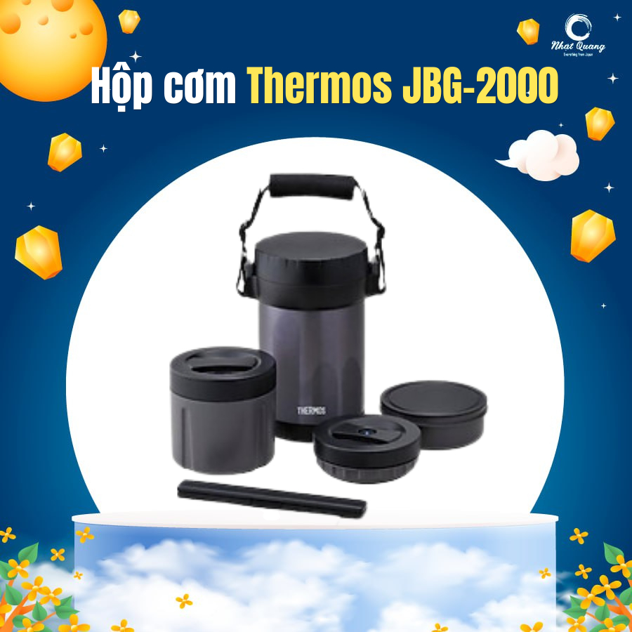 Hộp cơm giữ nhiệt 3 ngăn Thermos JBG-2000