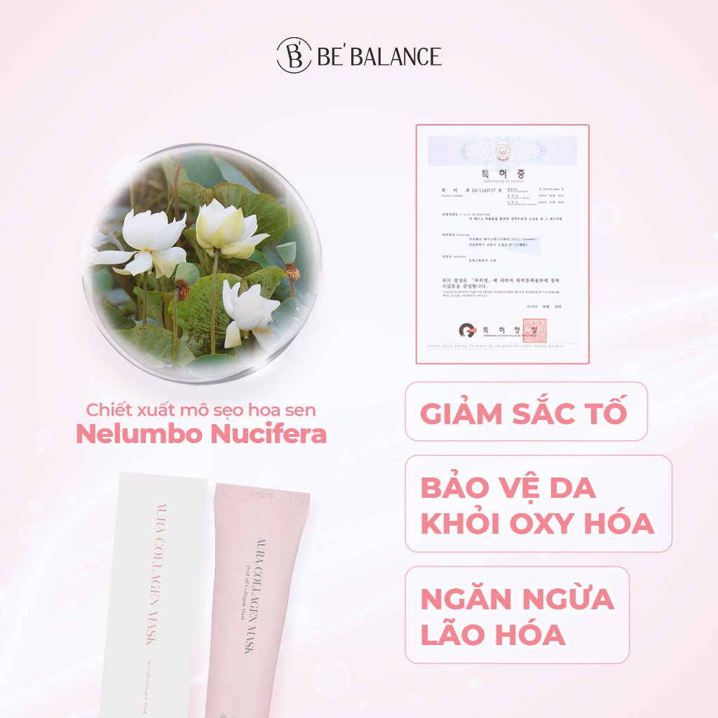 Mặt Nạ Phục hồi, Căng bóng BEBALANCE AURA COLLAGEN MASK (70ML)