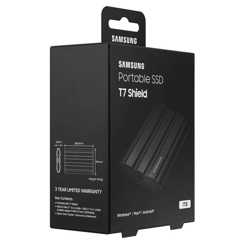 Ổ Cứng Di Động External SSD Samsung T7 Shield 1TB /2TB/4TB USB 3.2 Gen 2 - Hàng Chính Hãng - BH 5 Năm - Có Xuất VAT