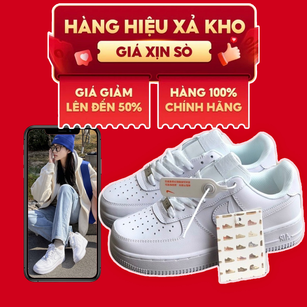 Giày AF1 Trắng Nike_Air Force 1, Giày Sneaker thể thao nam nữ full size 36-43 | BigBuy360 - bigbuy360.vn