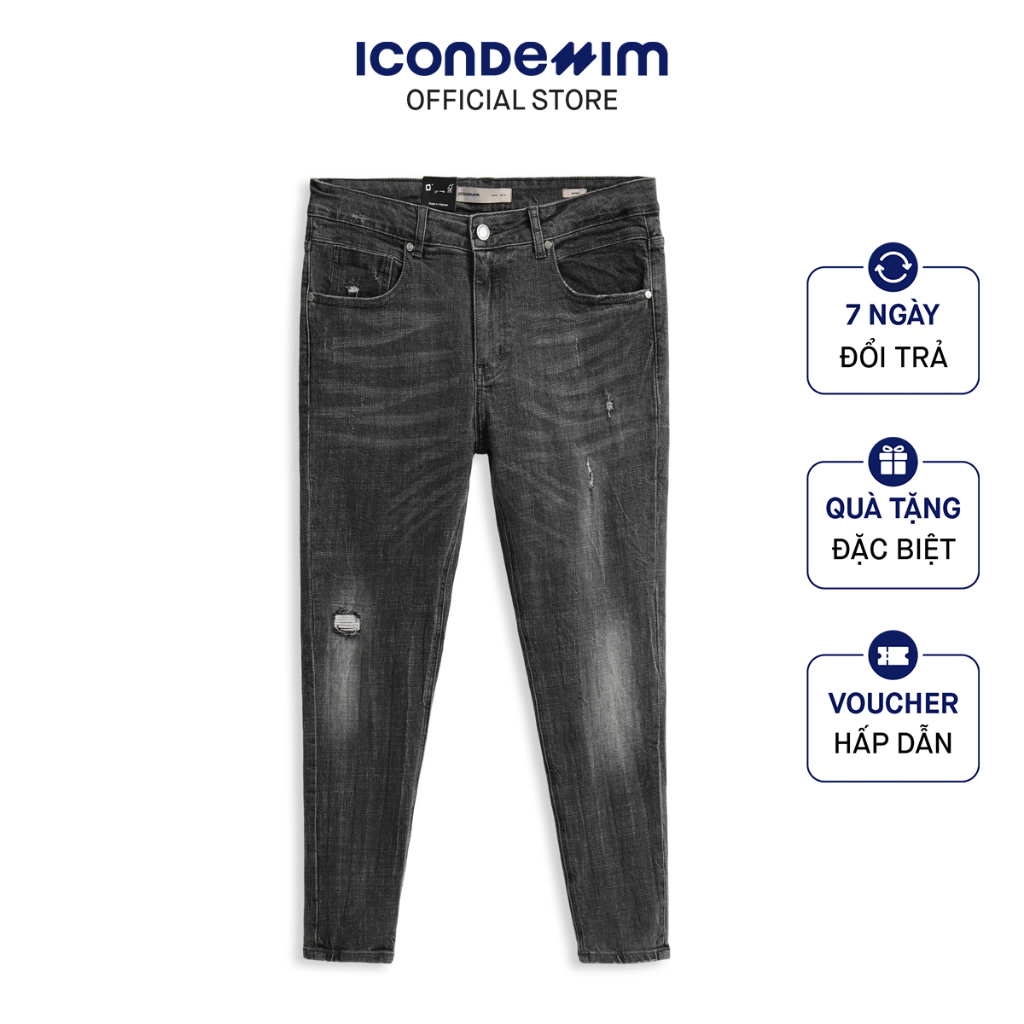 Quần Jeans Nam Skinny ICONDENIM Grey Wash QJID0147