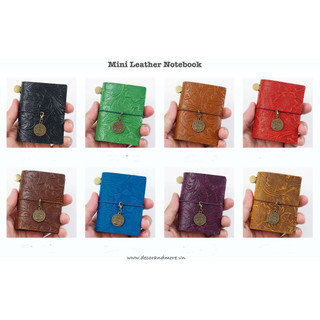 Sổ Da Bò Handmade Cao Cấp Mini Hoa Văn - SO017