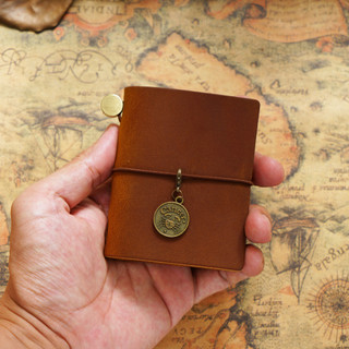 Sổ Da Bò Handmade Cao Cấp Mini Hoa Văn - SO017