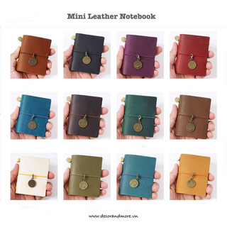 Sổ Da Bò Handmade Cao Cấp Mini Hoa Văn - SO017