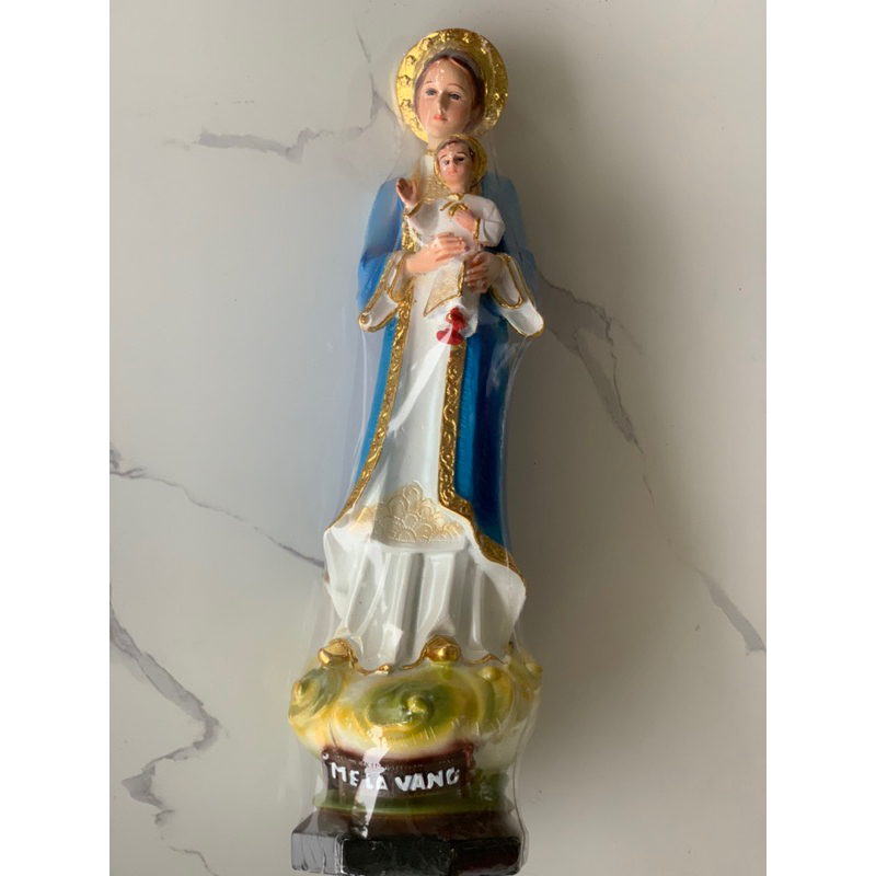 Tượng Mẹ La Vang 38cm Thiếp Vàng.