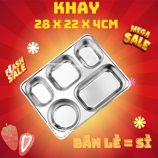 Khay cơm inox 5 ngăn cao cấp giá rẻ