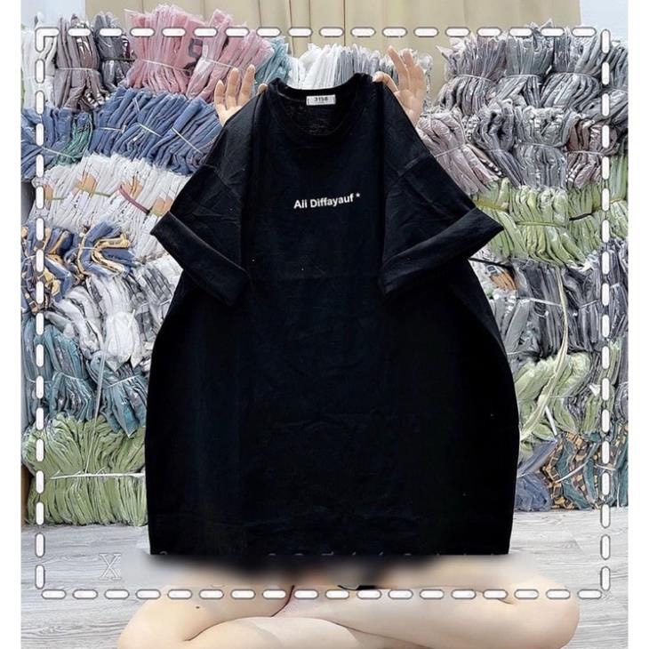 Áo thun phông nữ nam unisex KONOVA 3158 form rộng in chữ aii Difayauf chất liệu cotton khô thoáng mát mùa hè