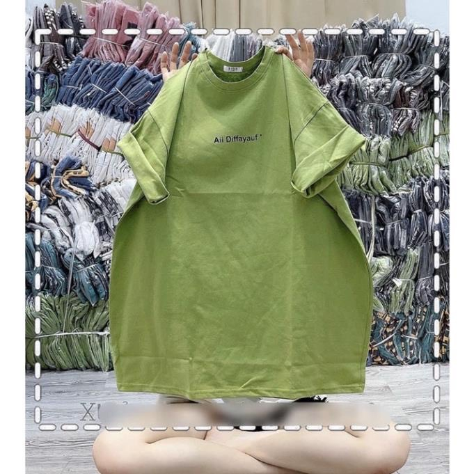 Áo thun phông nữ nam unisex KONOVA 3158 form rộng in chữ aii Difayauf chất liệu cotton khô thoáng mát mùa hè
