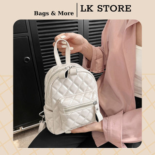 Balo mini nam nữ balo đeo vai unisex chất liệu da thêu đơn giản tinh tế LK345