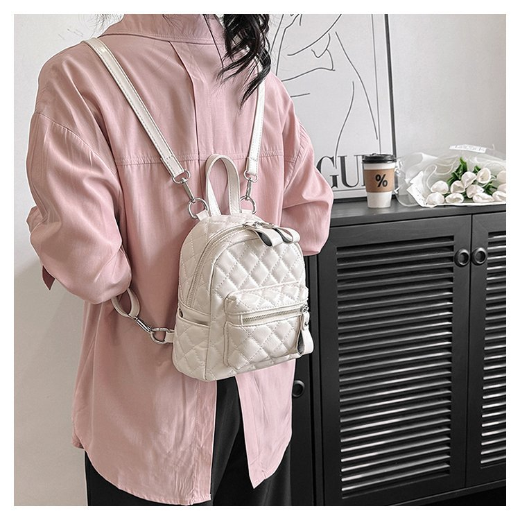 Balo mini nam nữ balo đeo vai unisex chất liệu da thêu đơn giản tinh tế LK345