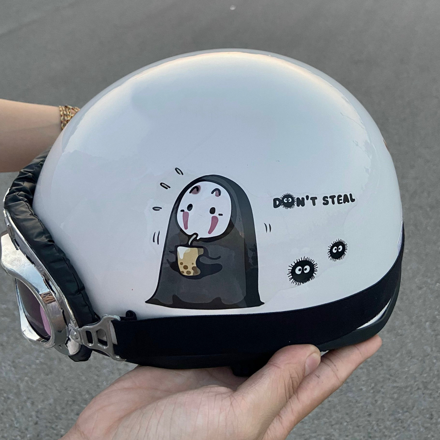 Mũ bảo hiểm nửa đầu Vihako helmet kính phi công, nón 1/2 kính uv chính hãng trơn tem, nhiều màu, nam nữ học sinh