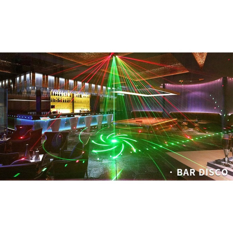 Đèn Laser  Sân Khấu 9 Mắt  Bay Phòng Cảm Biến Âm Thanh,Nháy Theo Nhạc