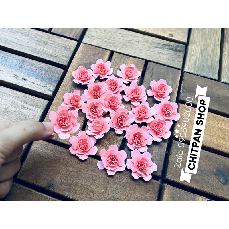 Hoa cẩm chướng giấy 3cm- hoa thủ công từ giấy Mỹ thuật màu