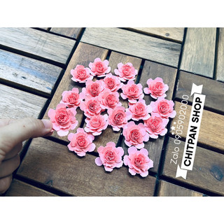Hoa cẩm chướng giấy 3cm- hoa thủ công từ giấy Mỹ thuật màu