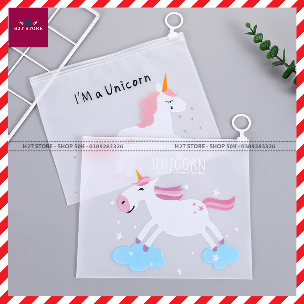 Túi đựng bút trong suốt, túi zip đựng bút và đồ dùng học tập phong cách hàn