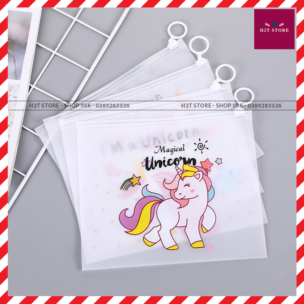 Túi đựng bút trong suốt, túi zip đựng bút và đồ dùng học tập phong cách hàn