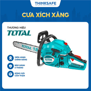 Máy cưa xích chạy xăng total động cơ 2 thì, công suất 700- 2400w, lưỡi cưa 220 - 605mm, máy cưa cầm tay - thinksafe
