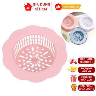 Dụng cụ lọc rác bồn rửa chén hình bông hoa nhiều màu thoát nước, ngăn côn trùng