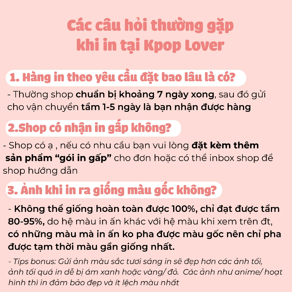 Kpop Lover - SET 9 CARD BO GÓC IN THEO YÊU CẦU