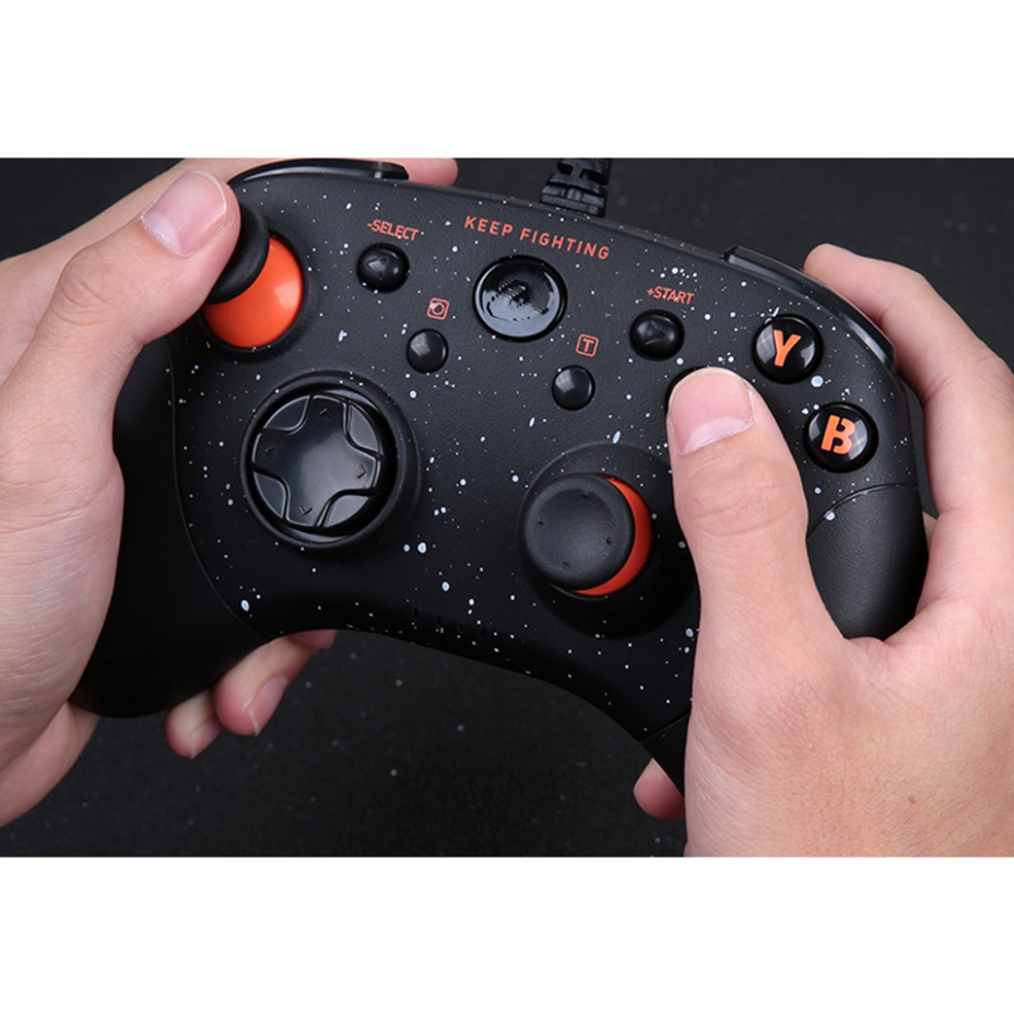 Tay cầm game Dareu H101X Hồng / Đen không dây