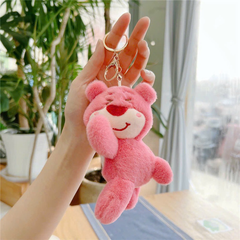 MÓC KHOÁ BÔNG GẤU DÂU LOTSO