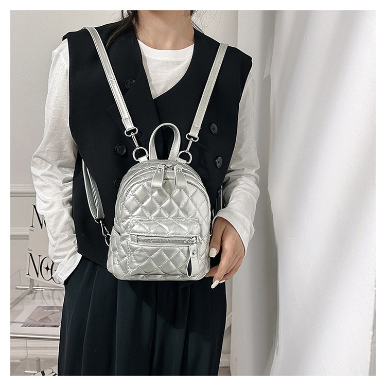 Balo mini nam nữ balo đeo vai unisex chất liệu da thêu đơn giản tinh tế LK345