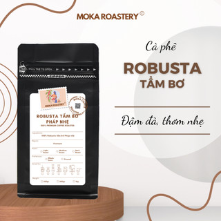 Cà phê pha phin robusta tẩm bơ pháp nhẹ, cà phê truyền thống nguyên chất gu đậm moka cafe