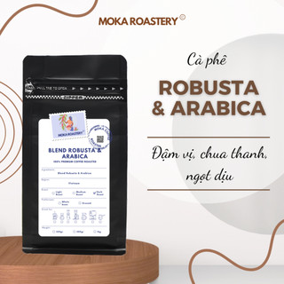 Cà Phê Rang Xay Nguyên Chất Blend Robusta - Arabica Dark Roast Rang Mộc Đậm Đà Pha Phin Truyền Thống Moka Cafe