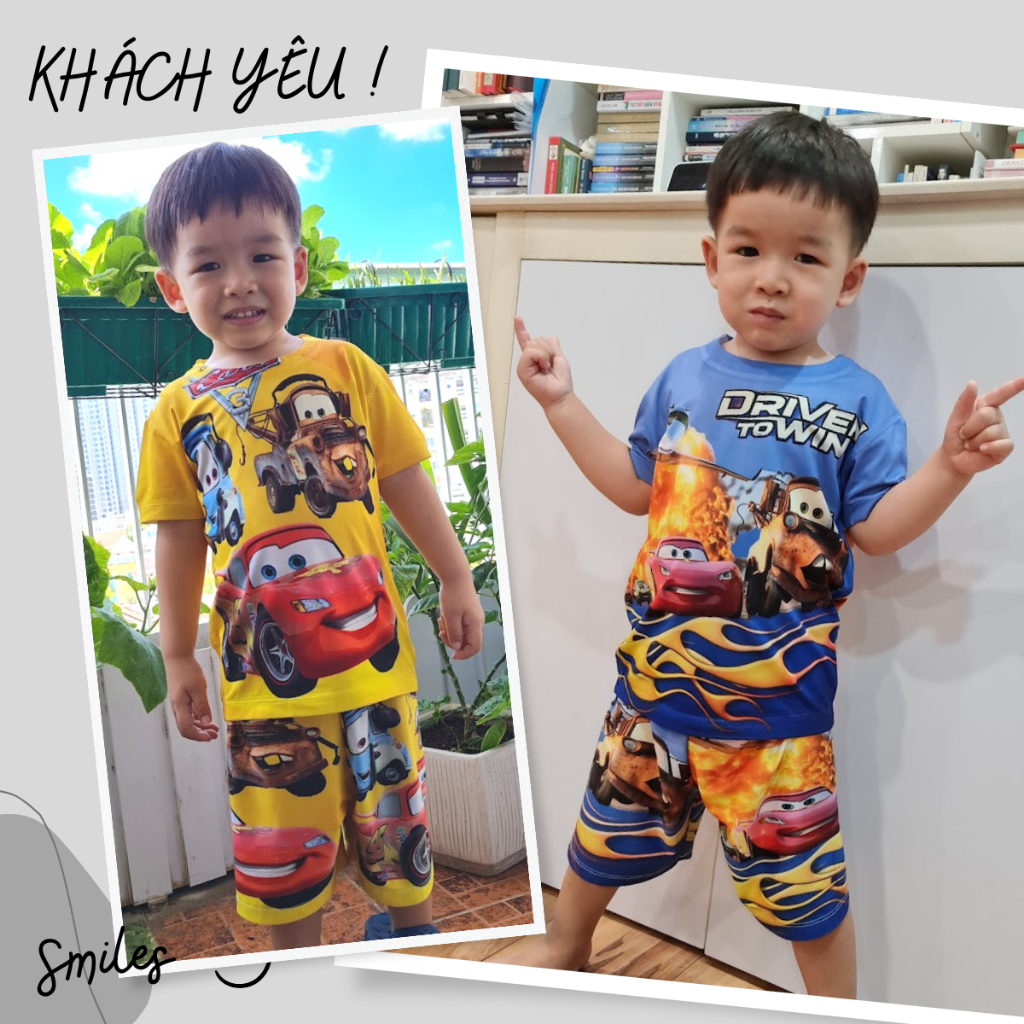 Bộ Thun lạnh xe Cars bé trai