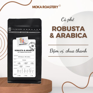 Cà Phê Robusta Truyền Thống Tỷ Lệ 8-2 Với 80% Robusta + 20% Arabica Nguyên Chất 100% Đậm Đà, Hậu Ngọt Moka Cafe