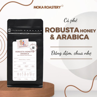 Cà Phê Blend Robusta Honey - Arabica Nguyên Chất, Cafe Rang Mộc Hậu Ngọt Thơm Moka Cafe