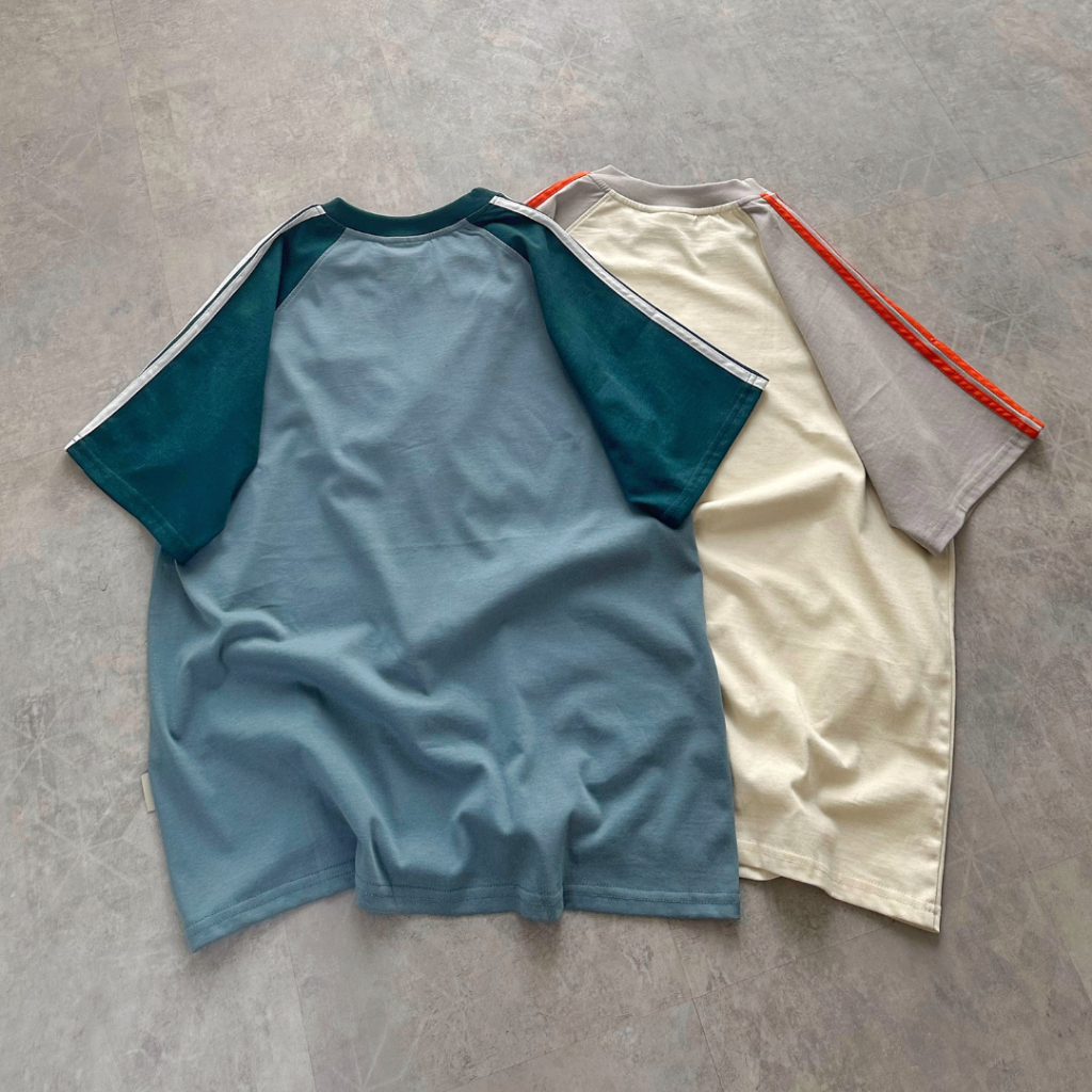 Áo Thun Raglan Sọc Vai KEMO.GANGGANG - Áo Phông Tay Lỡ LocalBrand Kemo Cotton 100% Form Rộng Nam Nữ Unisex  KEMOAT07