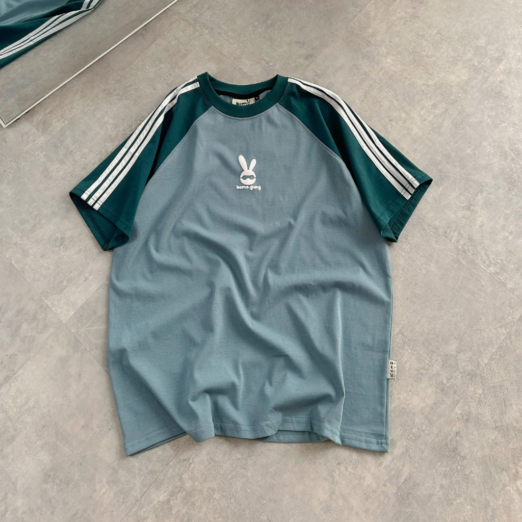 Áo Thun Raglan Sọc Vai KEMO.GANGGANG - Áo Phông Tay Lỡ LocalBrand Kemo Cotton 100% Form Rộng Nam Nữ Unisex  KEMOAT07