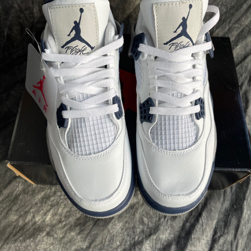Giày Sneaker Jordan 4 Retro Midnight Navy Màu Xám Xanh