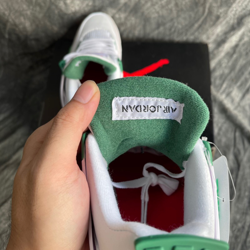Giày Sneaker Jordan 4 Retro SB Pine Green Màu Trắng Xanh