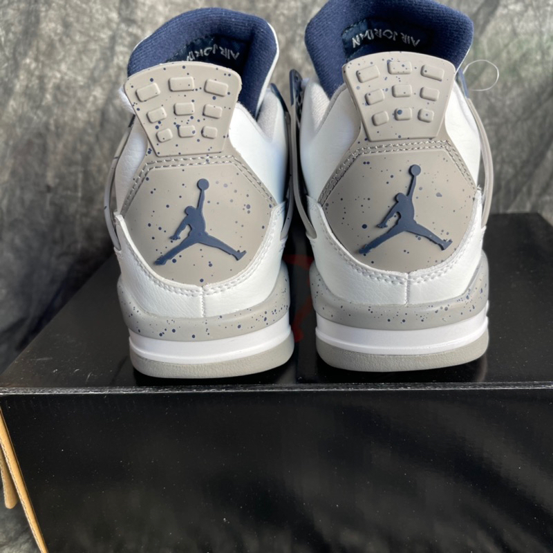 Giày Sneaker Jordan 4 Retro Midnight Navy Màu Xám Xanh