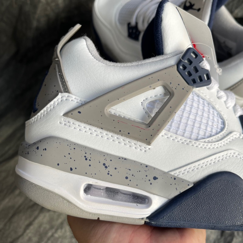 Giày Sneaker Jordan 4 Retro Midnight Navy Màu Xám Xanh